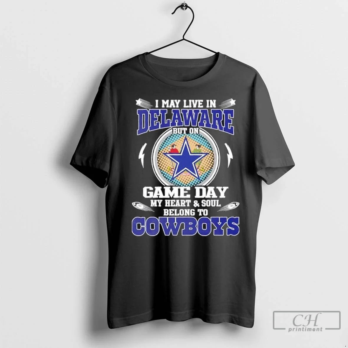 Premium I May Live Delaware But Game Day My Heart And Soul Belongs