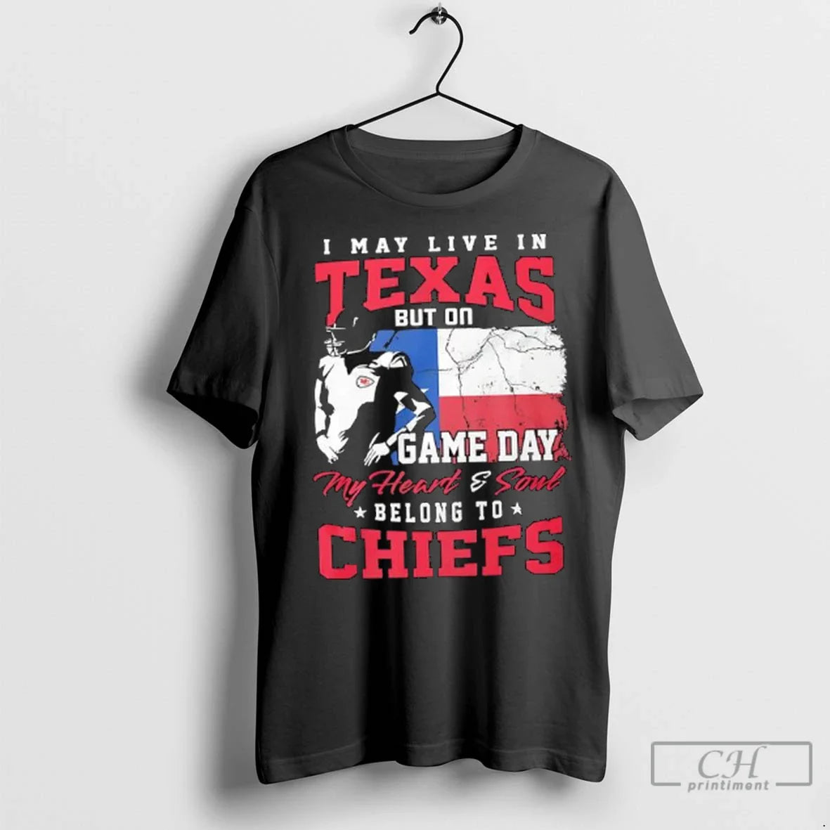 Premium I May Live Texas But Game Day My Heart Soul Belong To Tee