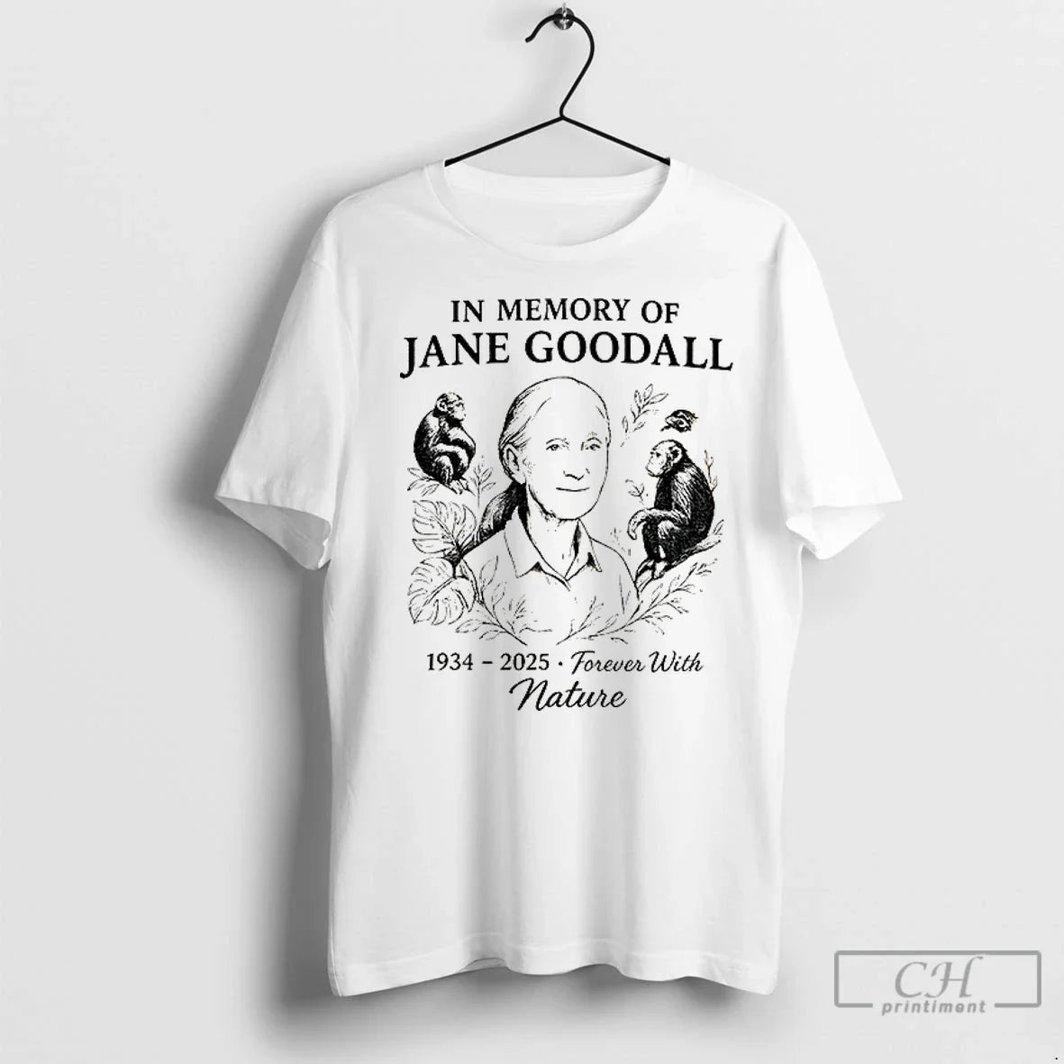 Premium Memory Jane Goodall 1934 2025 Forever Nature Long Sleeve