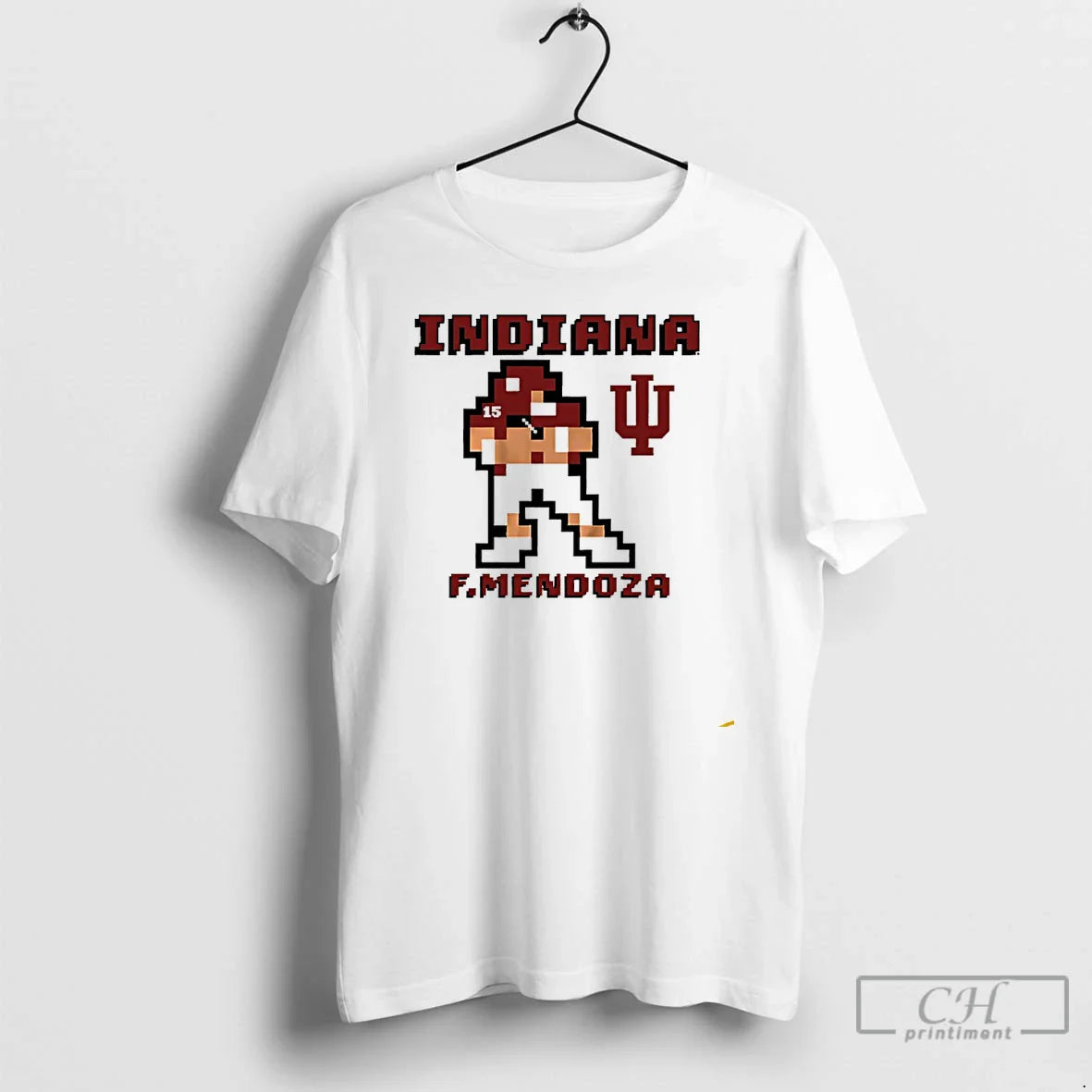 Premium Indiana Hoosiers Football Fernando Mendoza Pixel T Shirts