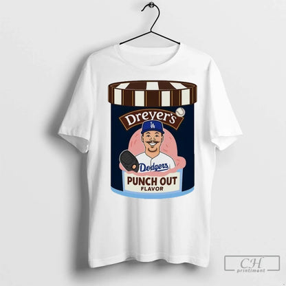 Premium Jack Dreyer Ice Cream Punch Out Flavor La Dodgers Shirt Retro