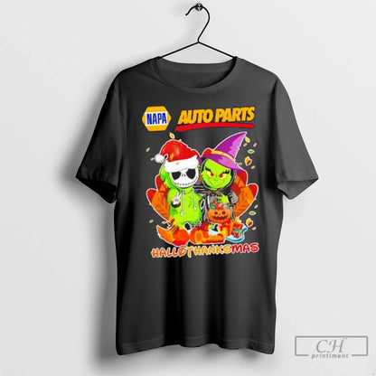 Premium Jack Skellington And Grinch X Napa Auto Parts Happy
