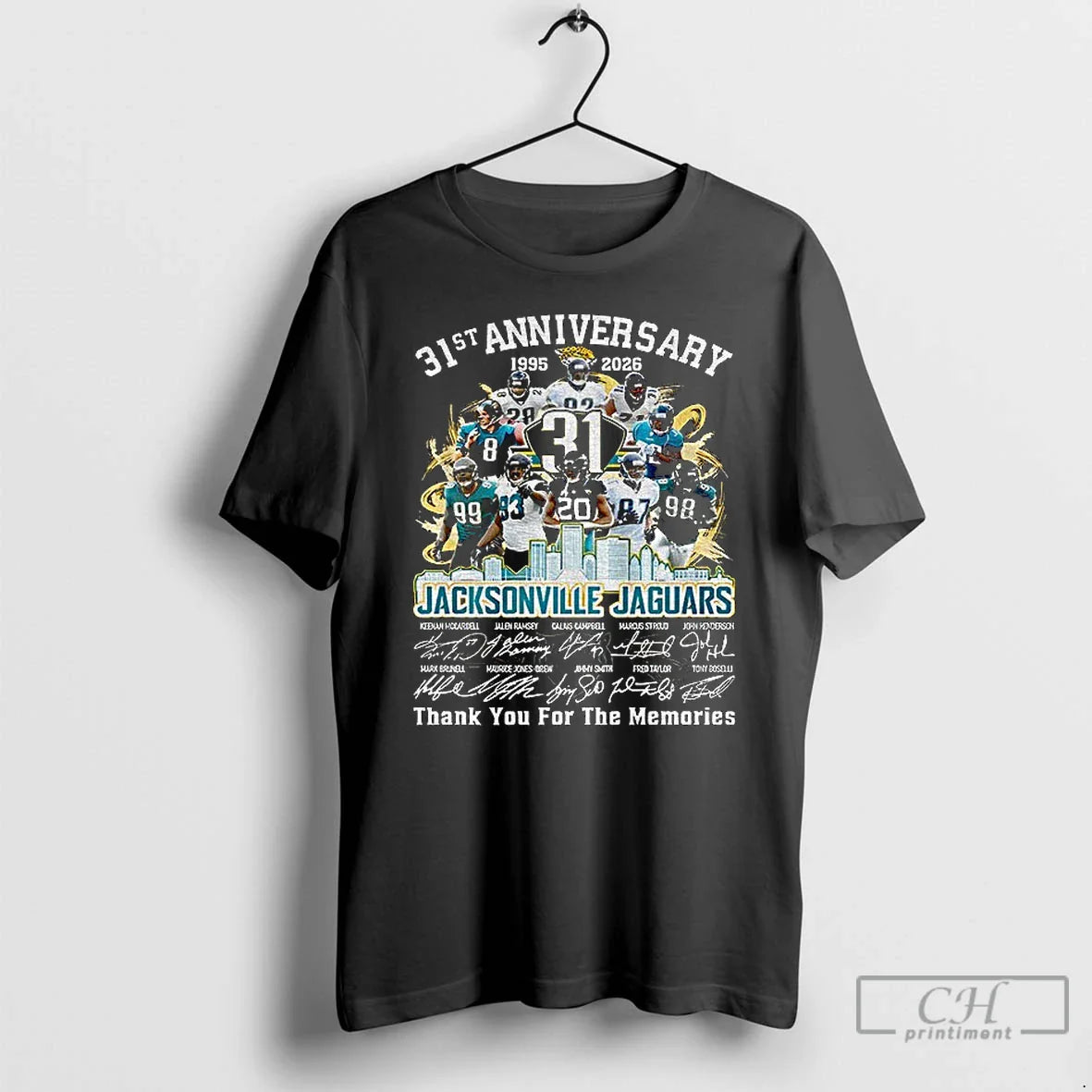 Premium Jacksonville Jaguars 31St Anniversary 1995 2026 Thank You