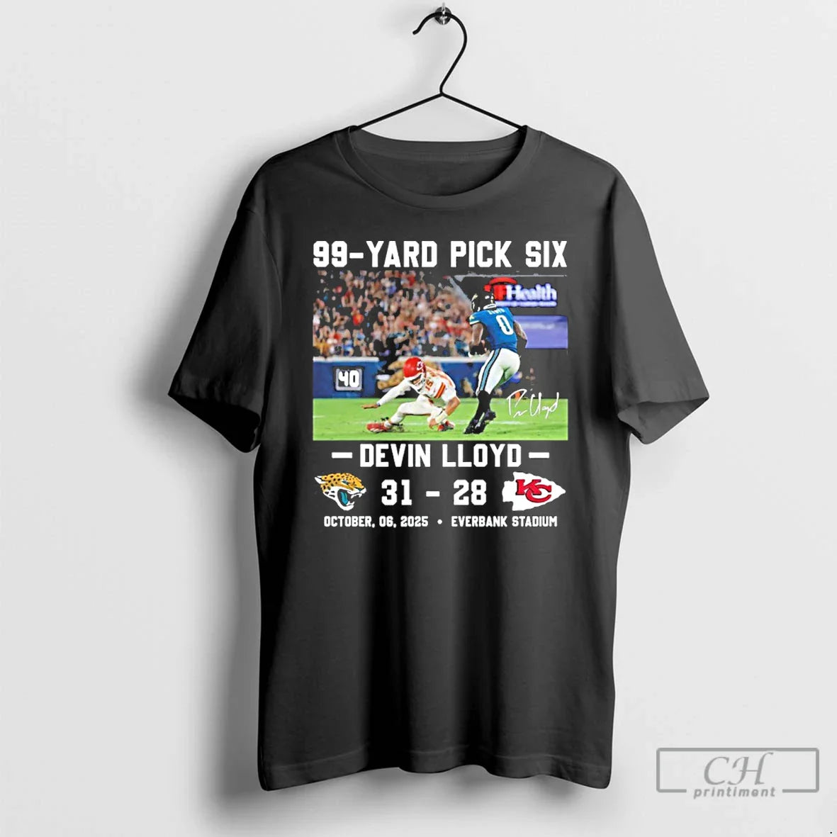 Premium Jacksonville Jaguars 99 Yard Pick Six Devin Lloyd Beat Chiefs