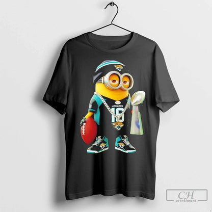 Premium Jacksonville Jaguars X Minions Hold Super Bowl Trophy Long