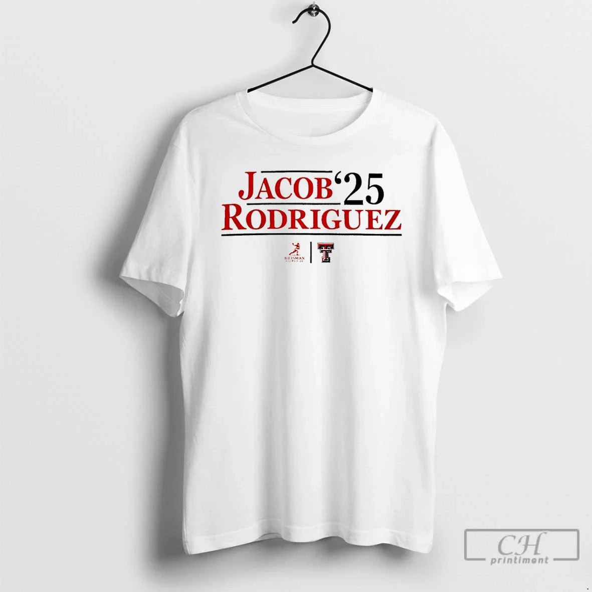 Premium Jacob Rodriguez 25 Heisman Texas Tech Red Raiders Long Sleeve