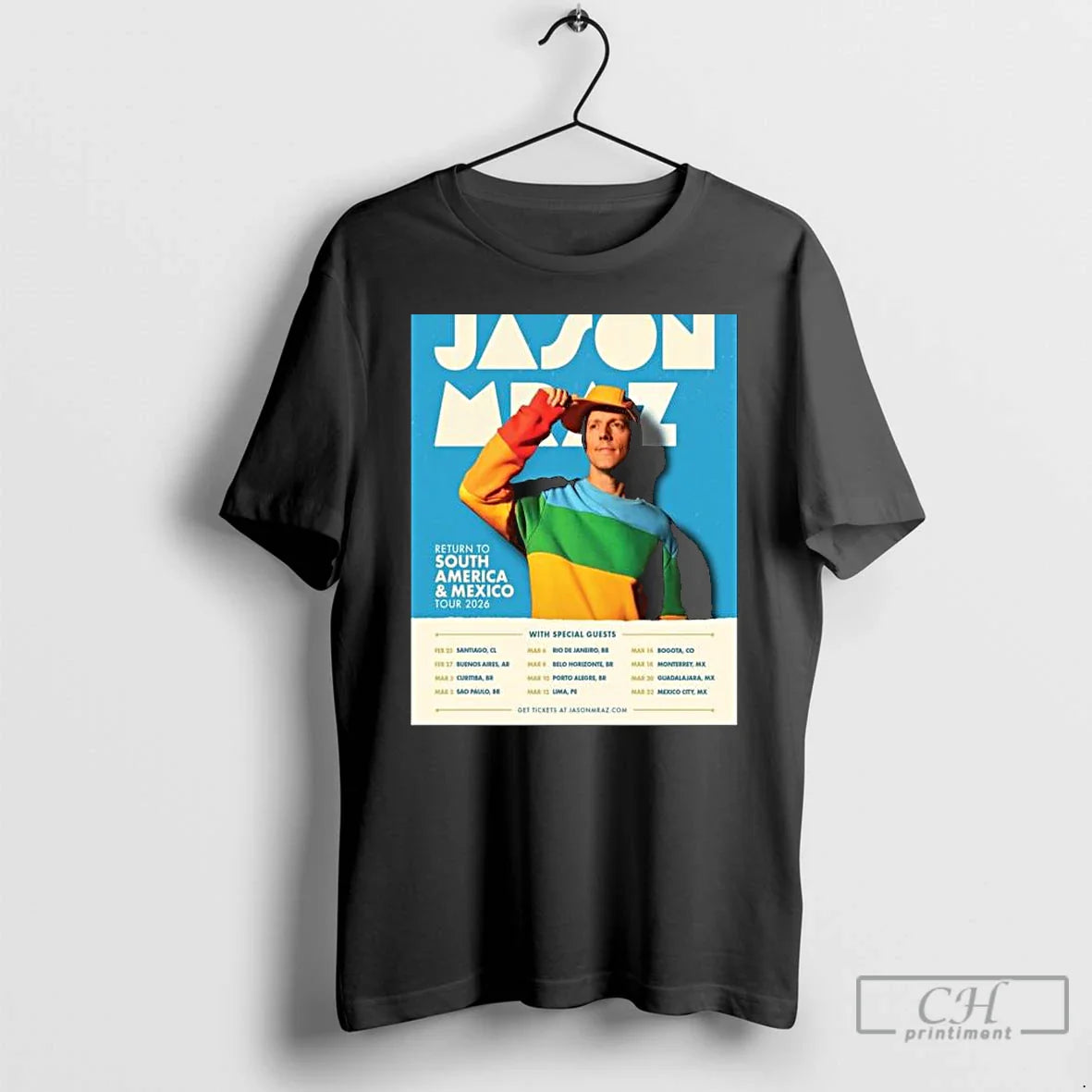 Premium Jason Mraz South America Mexico 2026 Tour Long Sleeve Modern