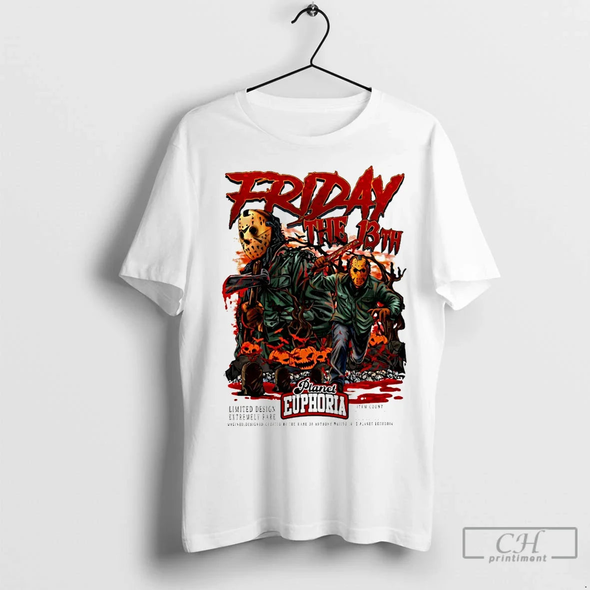Premium Jason Voorhees Friday 13Th Halloween Tee Retro Fashion