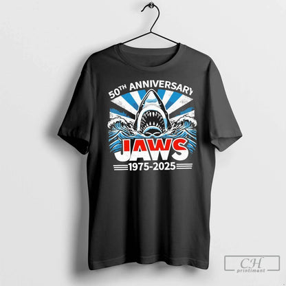 Premium Jaws 50Th Anniversary 1975 2025 Tank Top Vintage Apparel