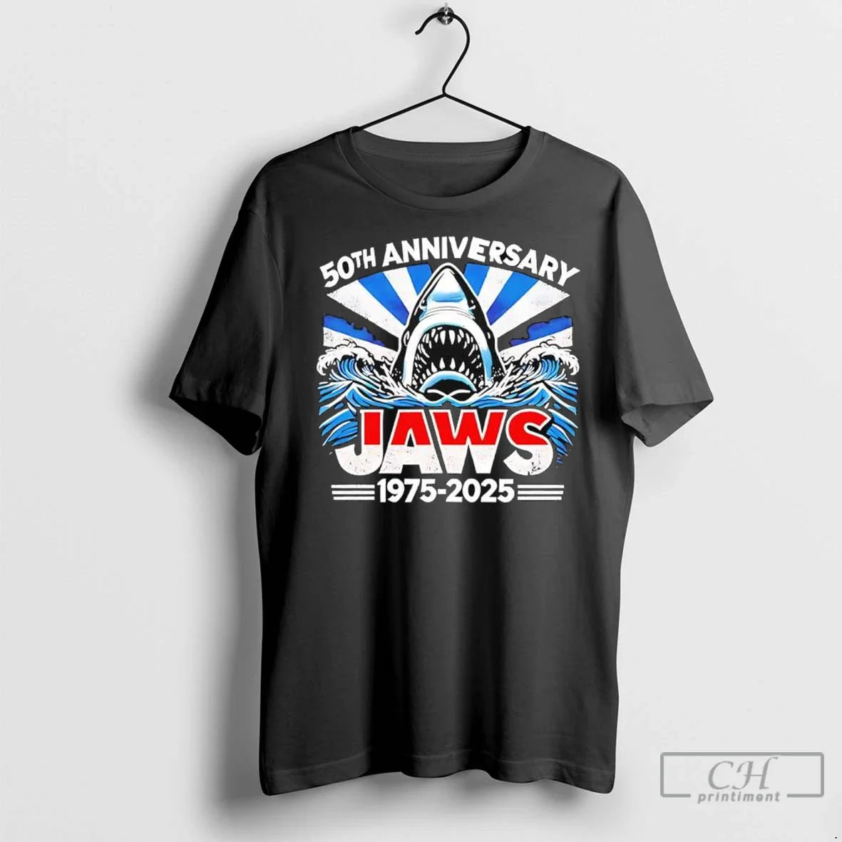 Premium Jaws Movie 50Th Anniversary 1975 2025 T Shirts Tank Top