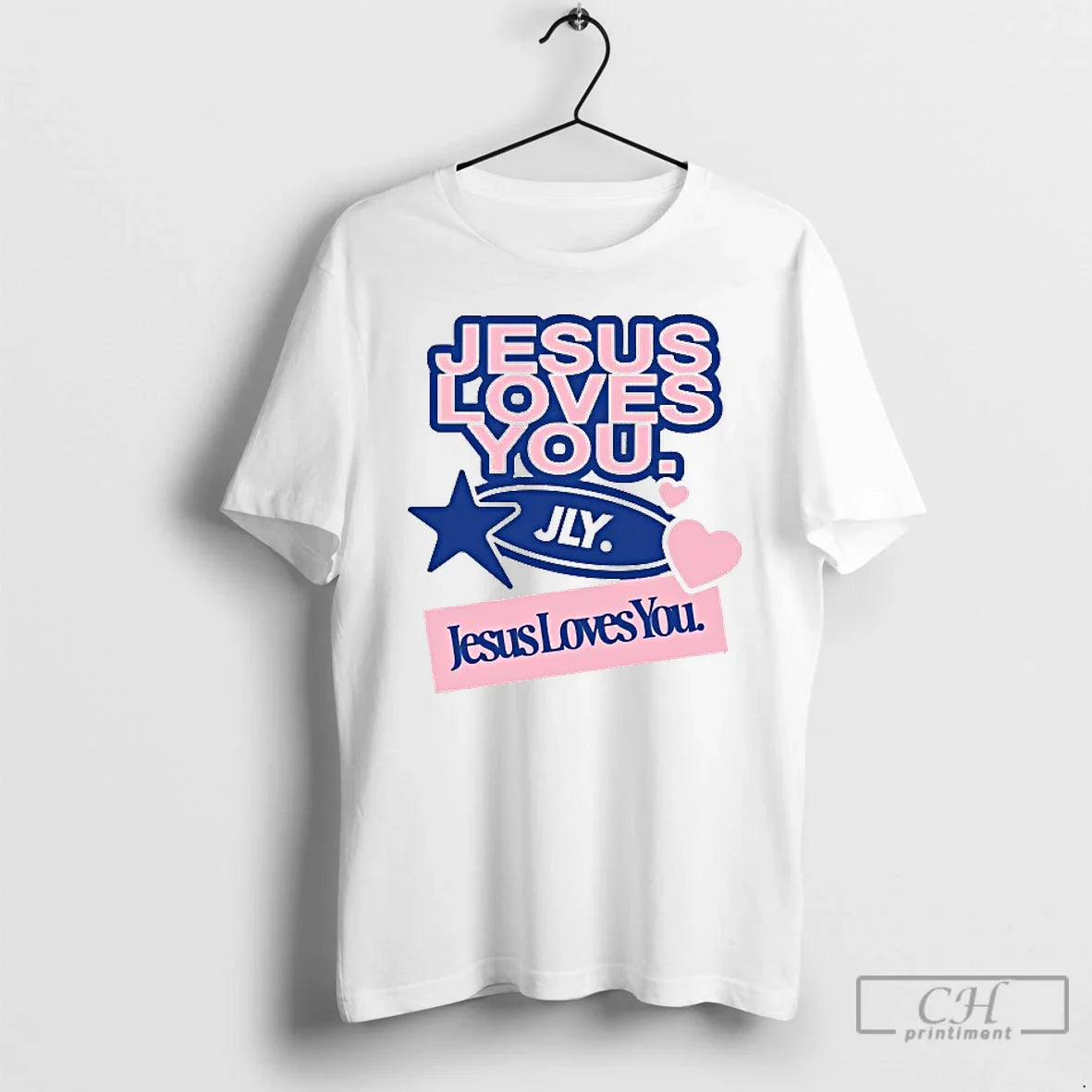 Premium Jesus Loves You Overbranded T Shirts Tee Classic Look