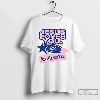 Premium Jesus Loves You Overbranded T Shirts Tee Classic Look