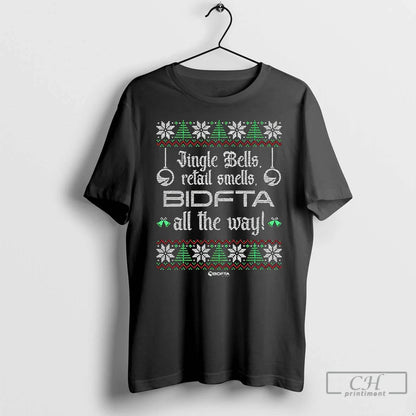 Premium Jingle Bells Retail Smells All Way Ugly Bidfta Shirt Elegant