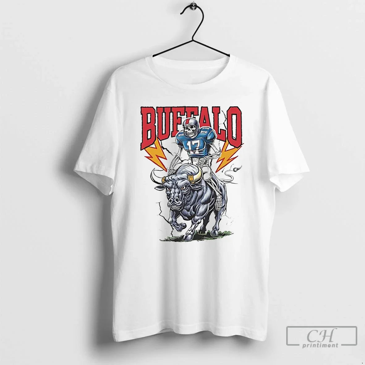 Premium Josh Allen Skeleton Riding Buffalo Bills Lightnings Tank Top