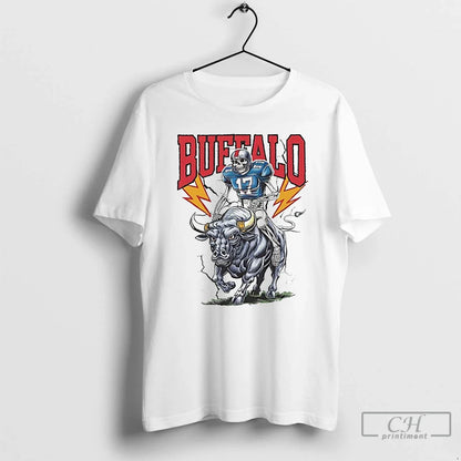 Premium Josh Allen Skeleton Riding Buffalo Bills Lightnings Tank Top