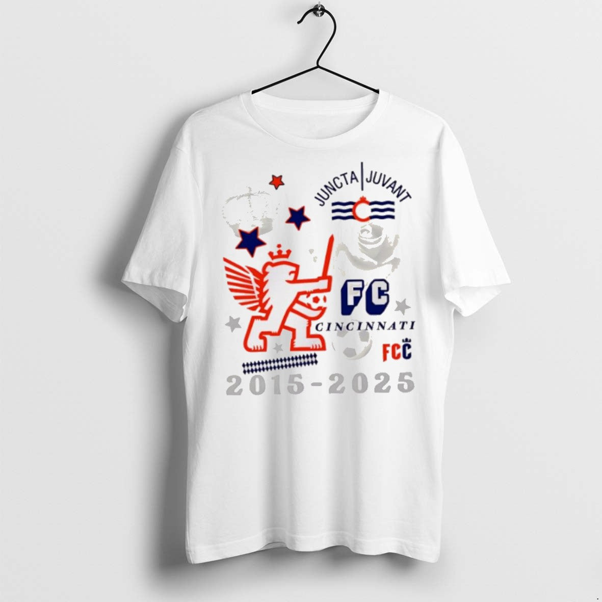 Premium Juncta Juvant Fc Cincinnati 2015 2025 T Shirts Hoodie Retro