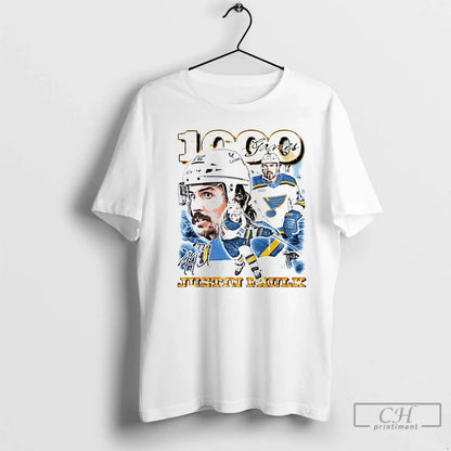 Premium Justin Faulk St Louis Blues 1000 Games TShirt Designer Look