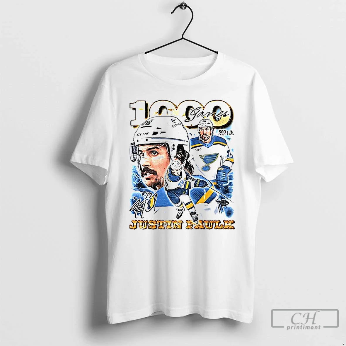 Premium Justin Faulk St Louis Blues 1000 Games Hockey Nhl 2025 Shirt