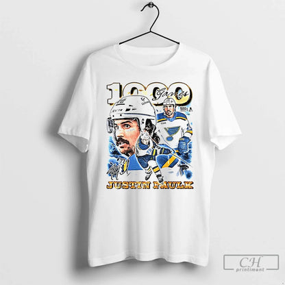 Premium Justin Faulk St Louis Blues 1000 Games Hockey Nhl 2025 Shirt