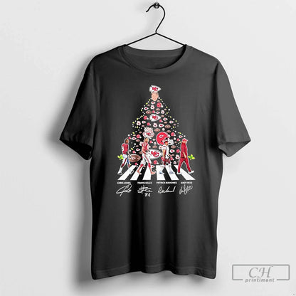 Premium Kansas City Chiefs Walking Tree Signatures Tee Modern Art