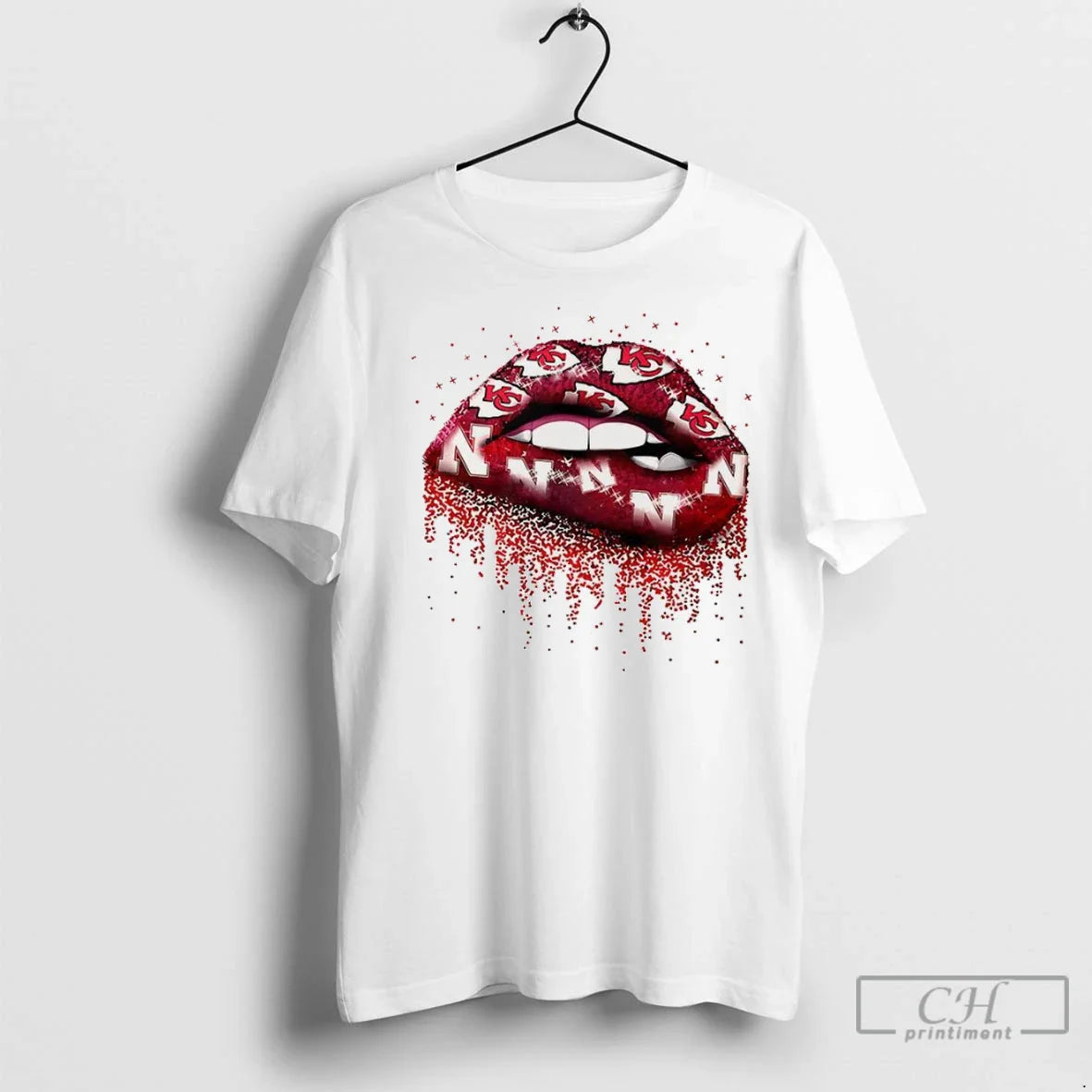 Premium Kansas City Chiefs X Nebraska Cornhuskers Lips Tank Top