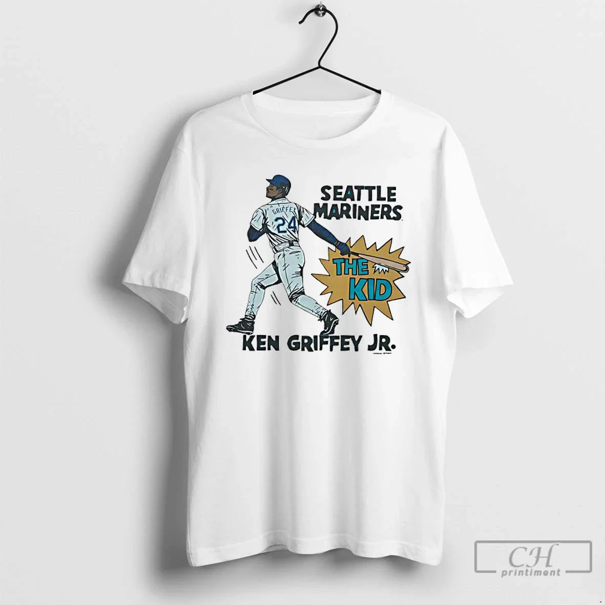Premium Ken Griffey Jr Seattle Mariners Home T Shirts Tee Modern Gift
