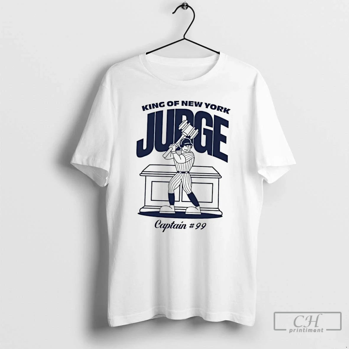 Premium King New York Aaron Judge Captain 99 Superstar Cartoon Tee