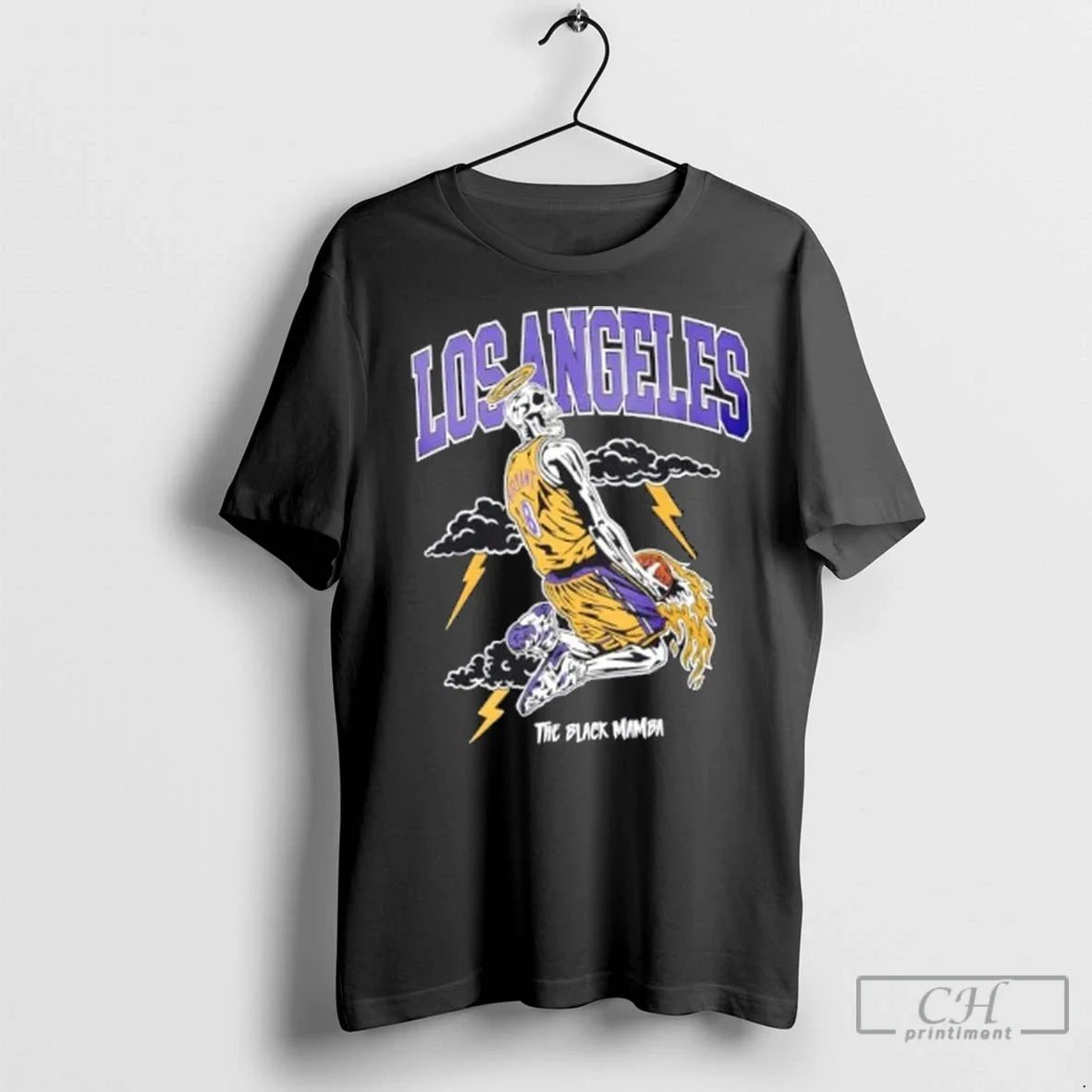 Premium Kobe Bryant Black Mamba Los Angeles Lakers Halloween Skeleton