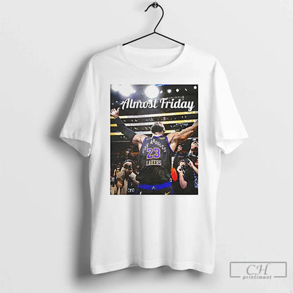 Premium Lebron James Year 23 Almost Friday Shirt Retro Design
