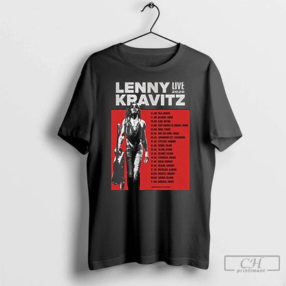 Premium Lenny Kravitz Live 2026 Shirt Retro Art
