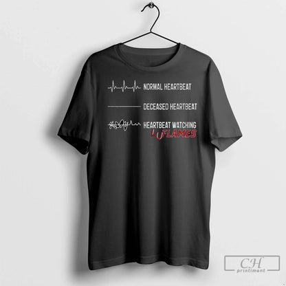 Premium Liberty Flames Football Normal Heartbeat Deceased Heartbeat