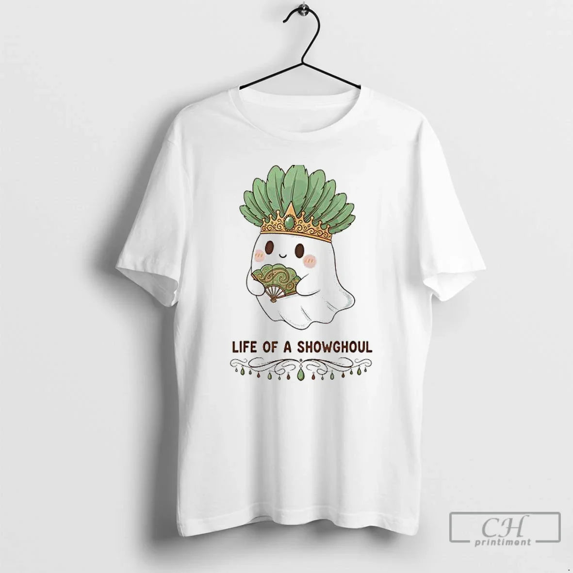 Premium Life Showghoul Kawaii Ghost Showgirl T Shirts Tee Trendy Gift