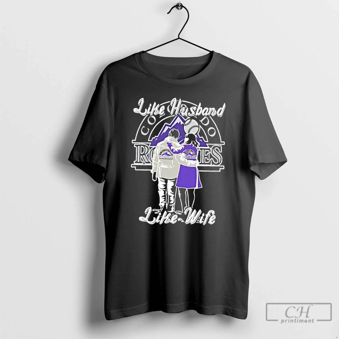 Premium Like Husband Like Wife Like Colorado Rockies Hoodie Retro Art