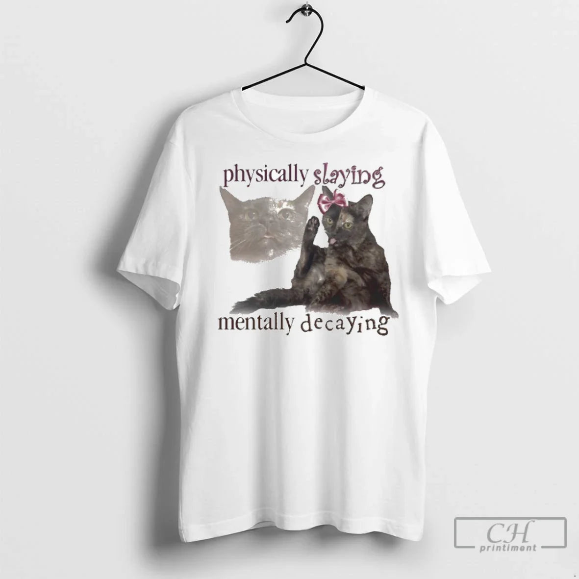 Premium Lilly Cat Physically Slaying Decaying Bow Tank Top Exclusive