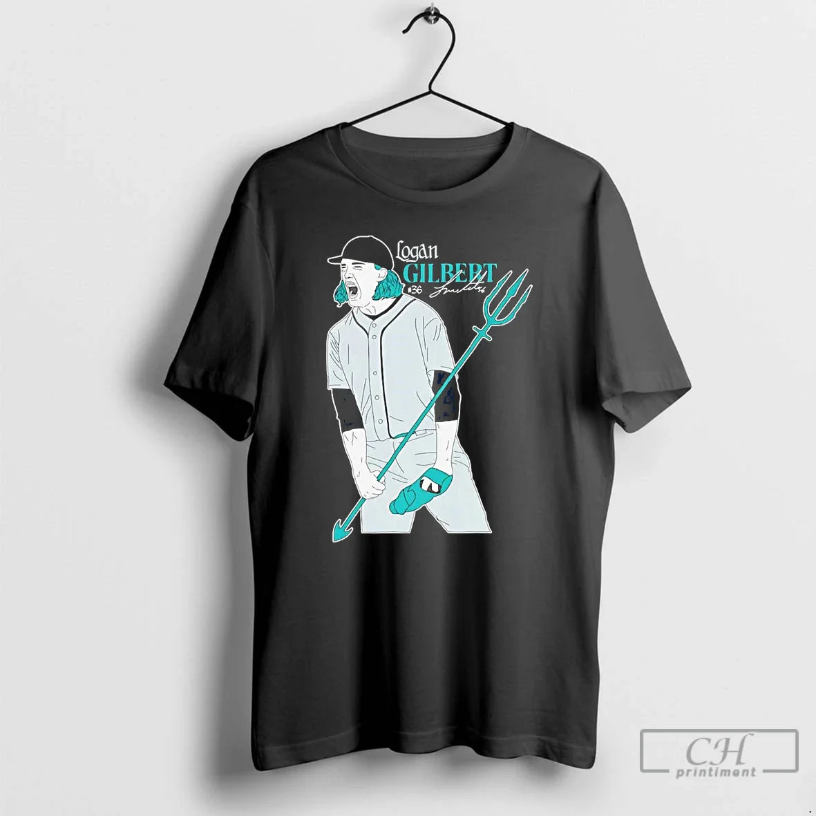 Premium Logan Gilbert Trident Scream Signature T Shirts TShirt