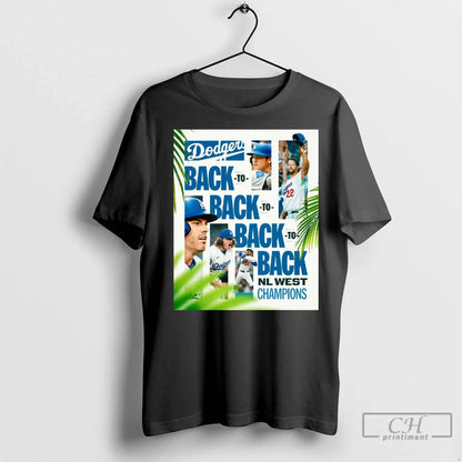 Premium Los Angeles Dodgers Back To Back To Back To Back Nl West