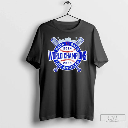 Premium Los Angeles Dodgers Back To Back World Champions 2025 Skyline