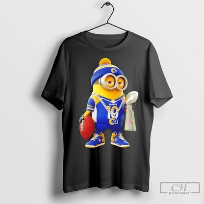Premium Los Angeles Rams X Minions Hold Super Bowl Trophy Tank Top