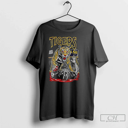 Premium Louisiana State University Tigers Football Predator Mascot T