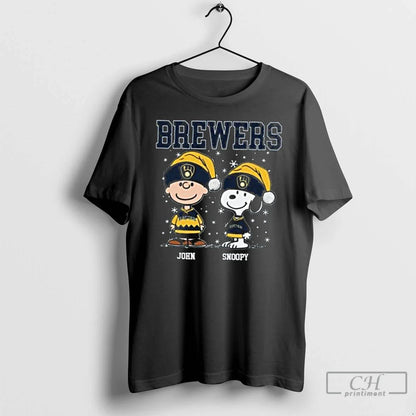Premium Mlb Milwaukee Brewers Holiday Baseball Snoopy Charlie Brown