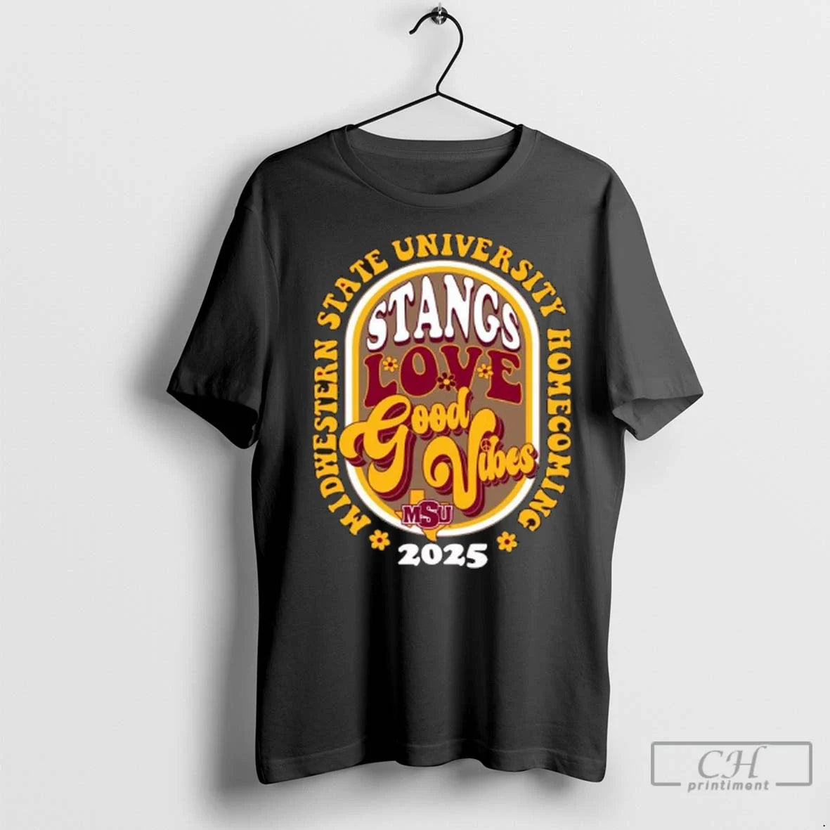 Premium Msu Homecoming Stangs Love Good Vibes 2025 Tee Exclusive