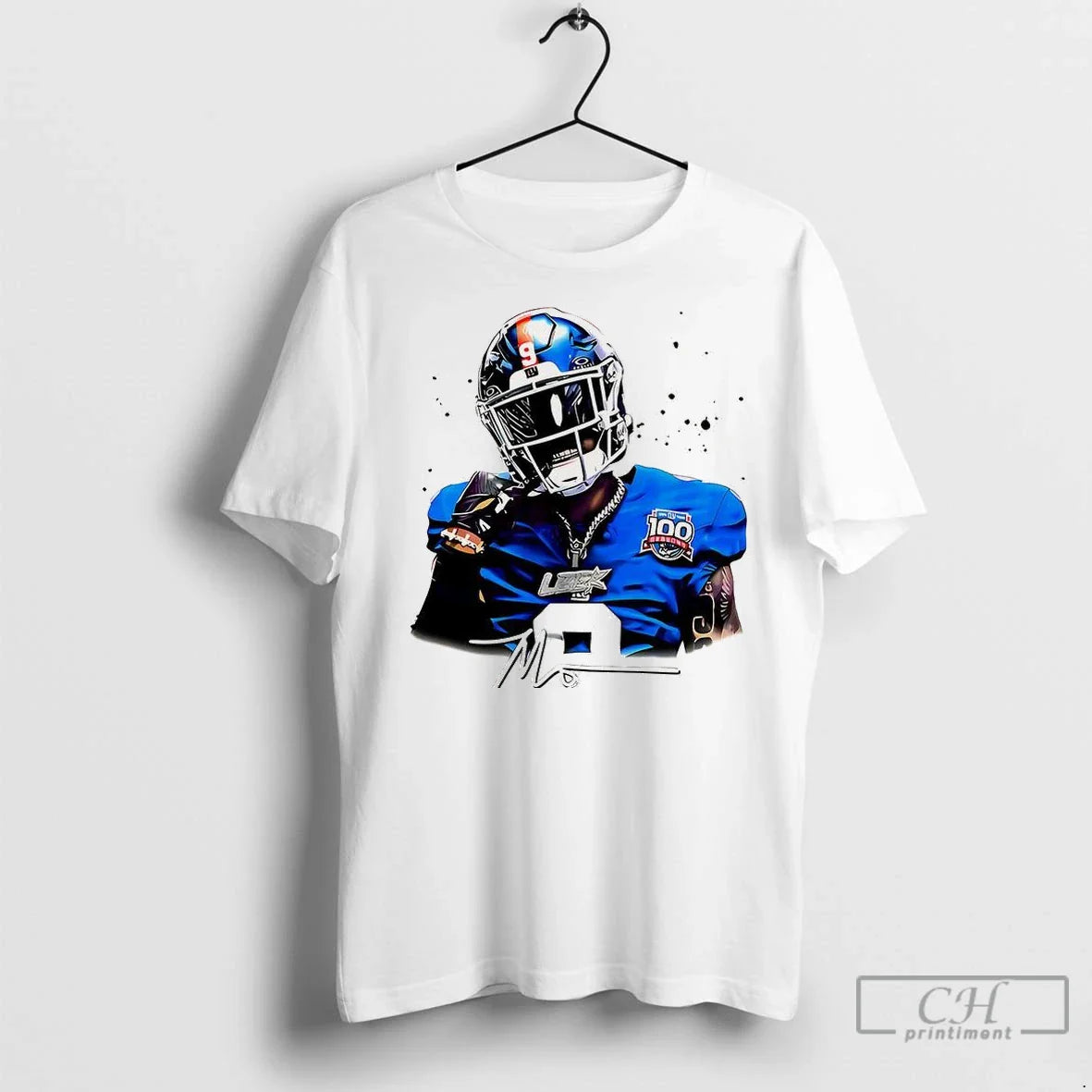 Premium Malik Nabers New York Giants Football Rookie Gang Signature