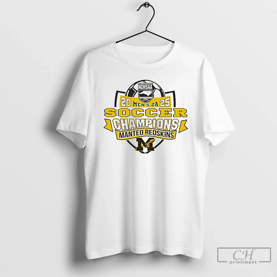 Premium Manteo Redskins Nchsaa Soccer Division 2A Champions 2025 Tee