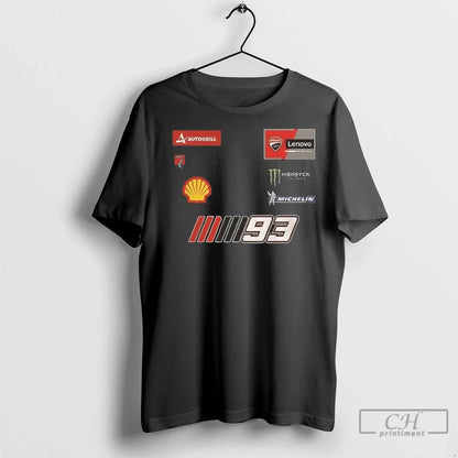 Premium Marc Marquez Ducati Lenovo Team 2 Sided TShirt Designer Style