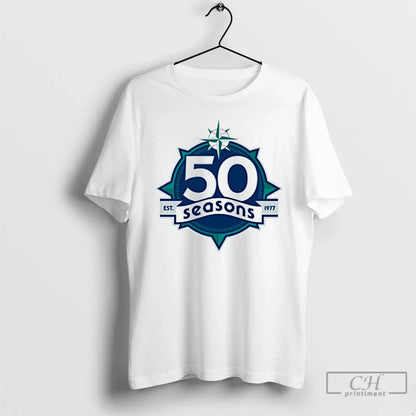 Premium Mariners 50Th Anniversary Est 1977 TShirt Authentic Art