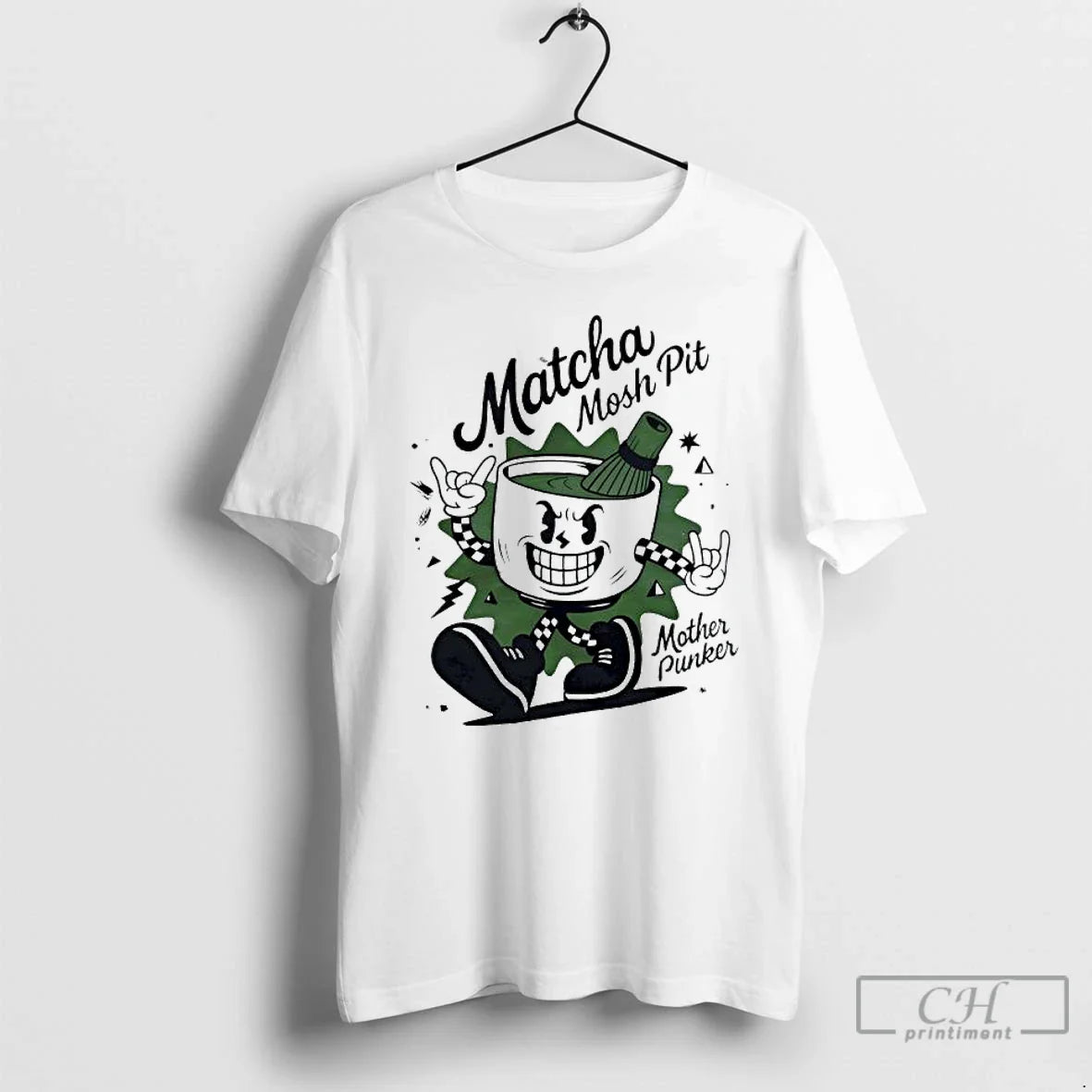 Premium Matcha Mosh Pit Mother Punker T Shirts Tee Elegant Fashion