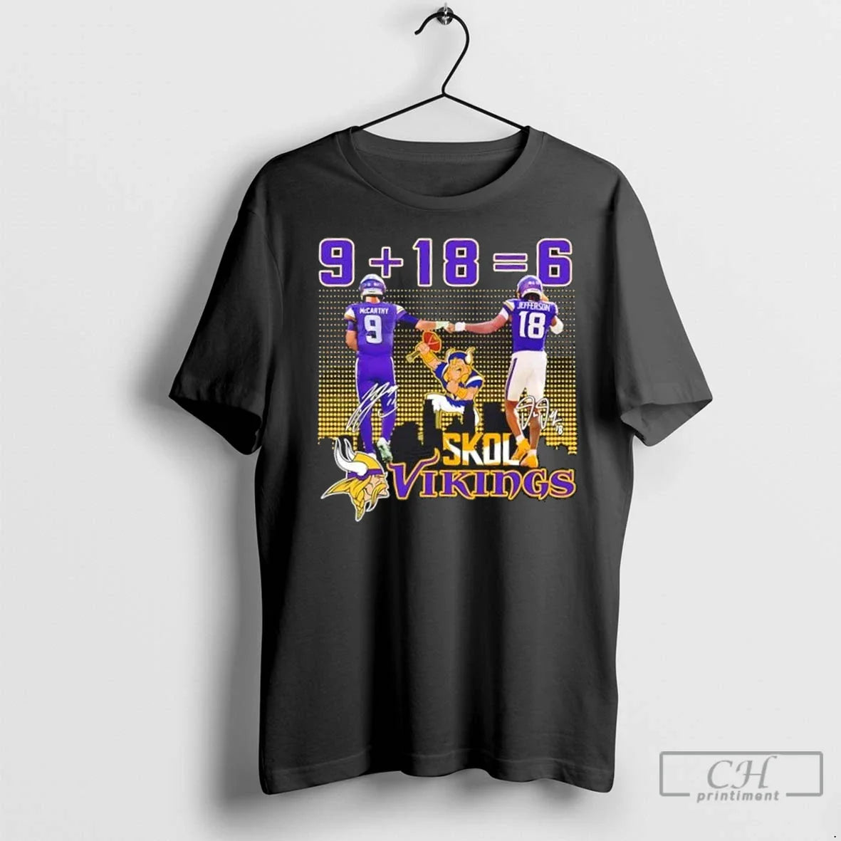 Premium Mccarthy X Jefferson 9186 Skol Minnesota Vikings Skyline