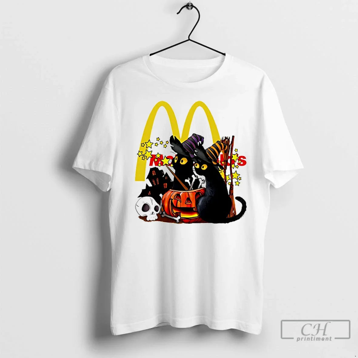 Premium Mcdonalds X Black Cat Witch Halloween Sweatshirt Designer Look