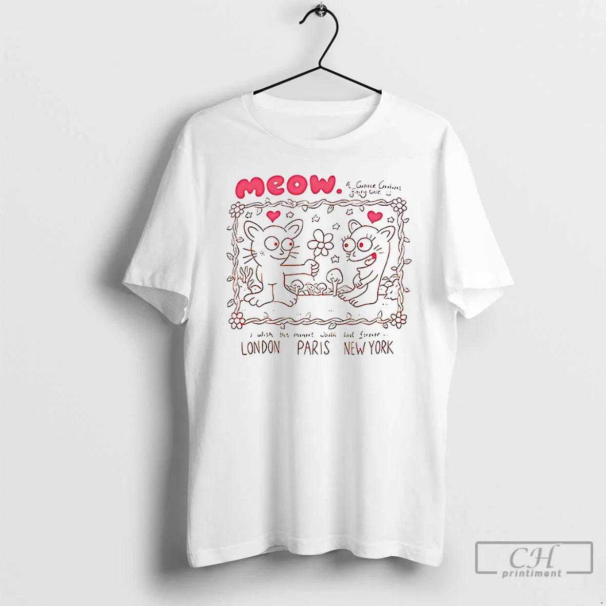 Premium Meow London Paris New York Tank Top Retro Look