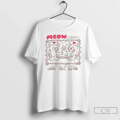 Premium Meow London Paris New York Tank Top Retro Look